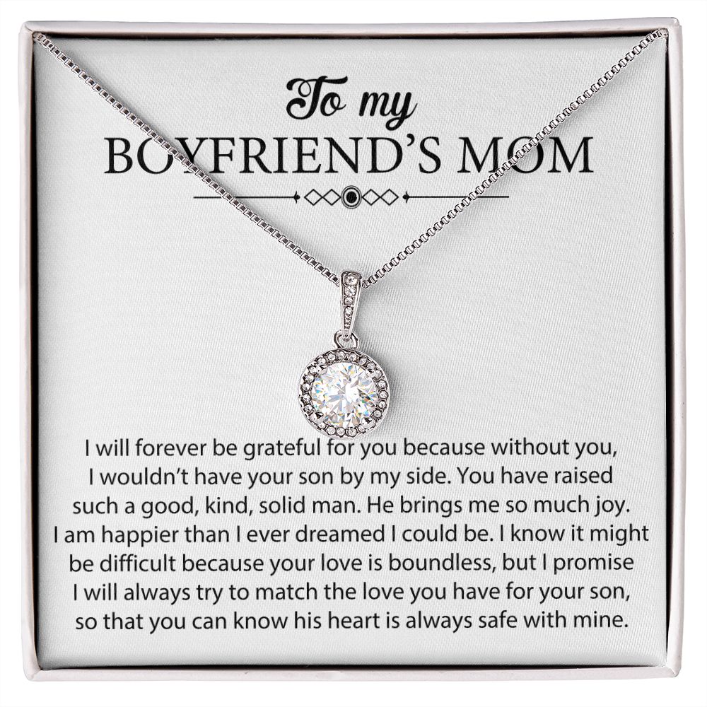 To My Boyfriend's Mom Eternal Hope Necklace I Will Forever Be Grateful For You Gift For Boyfriend's Mom