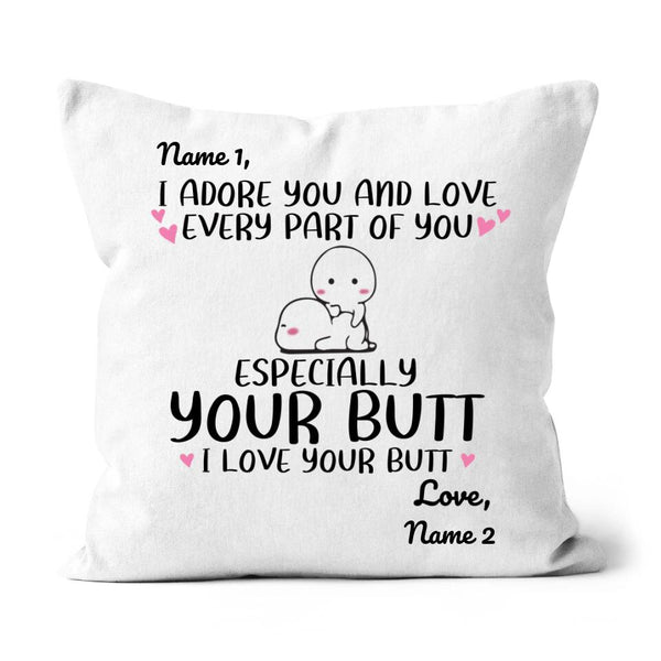 I love you, I love your butt print Throw Pillow for Sale by ToucanKrafts