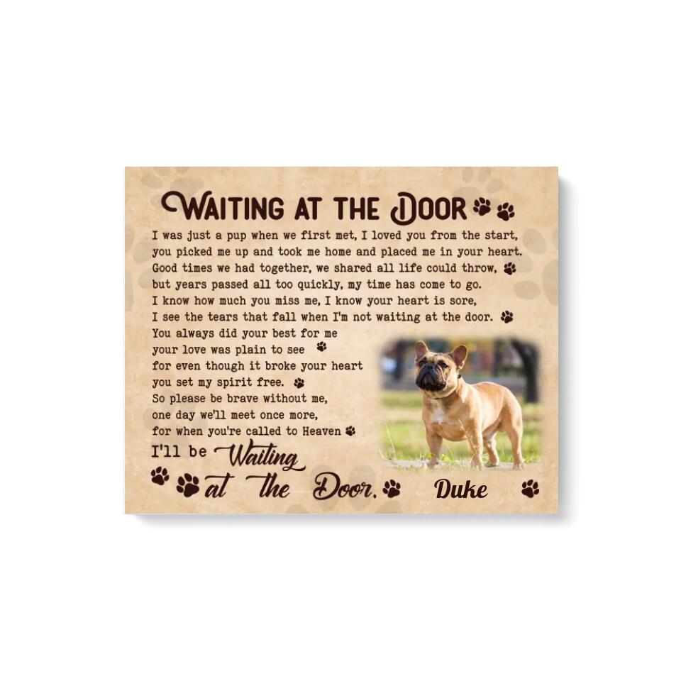 Personalized Canvas Dog Memorial Custom Photo Dog Loss Gift Dog Poem Printable